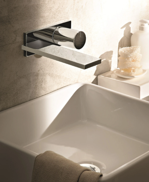 MILANO - D113A/E513B - Wall-mounted washbasin mixer with plate by Fantini Rubinetti - view 3